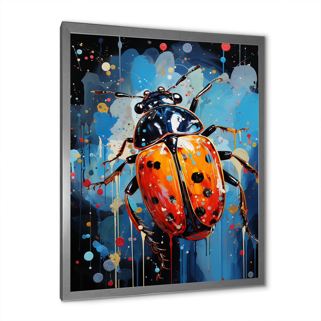 Spotlight On Ladybugs - Blue Ladybug Wall Art