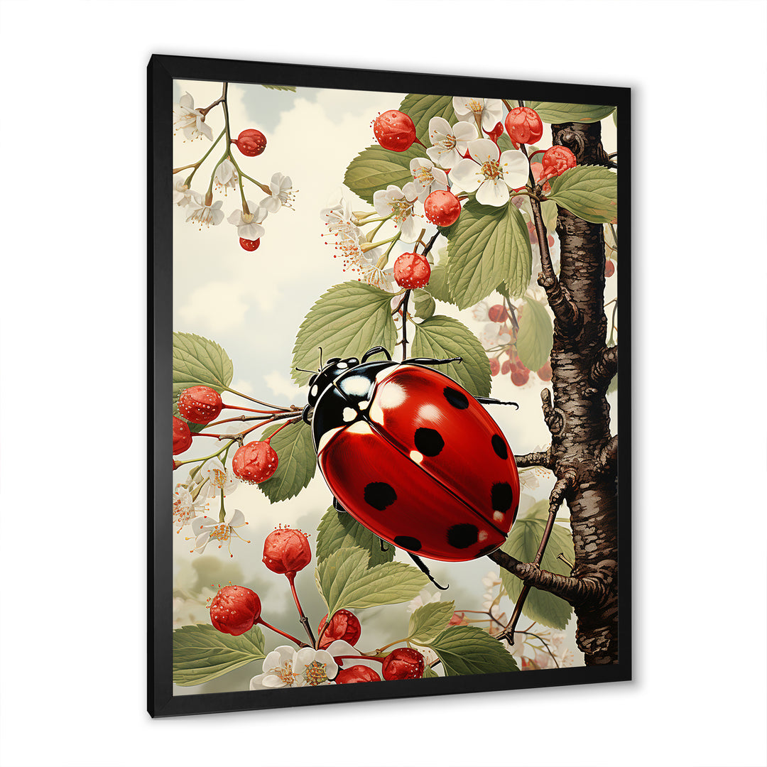Cherry Lively Ladybug - Ladybug Home Decor Art