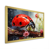Curious Ladybug Crimson Serenity - Ladybug Bedroom Wall Art