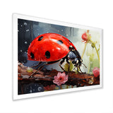 Curious Ladybug Crimson Serenity - Ladybug Bedroom Wall Art