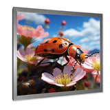 Crimson Ladybug Flower Wanderers - Ladybug Wall Decor