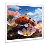 Crimson Ladybug Flower Wanderers - Ladybug Wall Decor