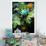 Emerald Ladybug Garden Domain - Green Ladybug Wall Art
