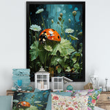Ladybug S Blooming Emerald Garden - Red Ladybug Wall Art