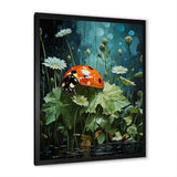 Ladybug S Blooming Emerald Garden - Red Ladybug Wall Art