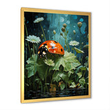 Ladybug S Blooming Emerald Garden - Red Ladybug Wall Art