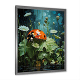 Ladybug S Blooming Emerald Garden - Red Ladybug Wall Art