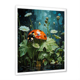 Ladybug S Blooming Emerald Garden - Red Ladybug Wall Art