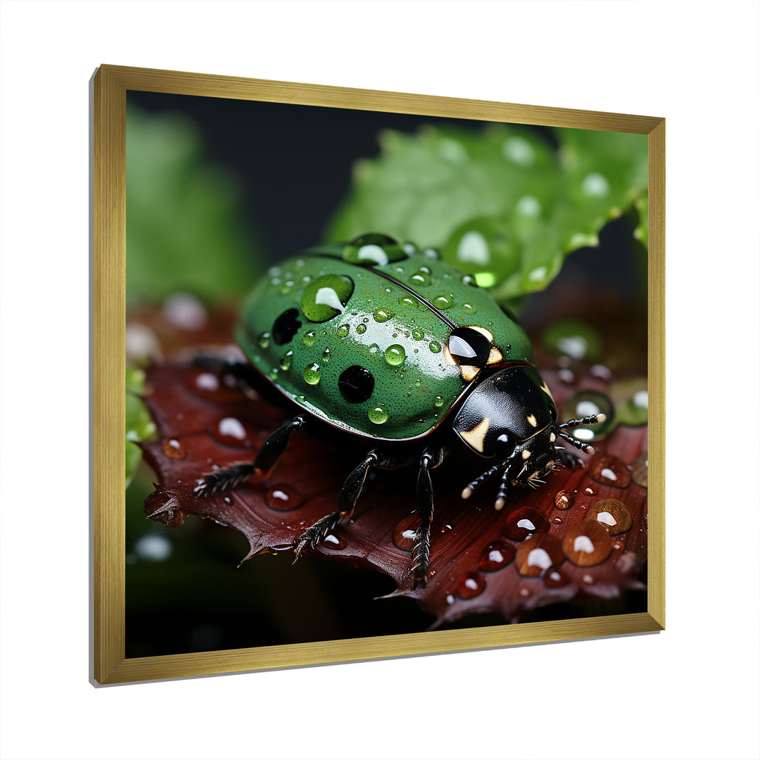 Enchanted Ladybug Forest - Ladybug Framed Canvas Art