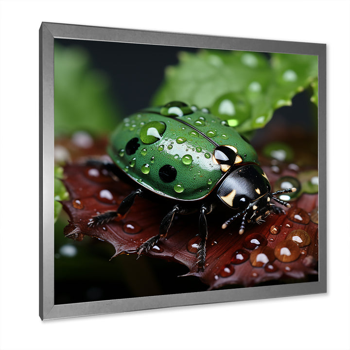 Enchanted Ladybug Forest - Ladybug Framed Canvas Art