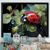 Rainy Ladybugs Lullaby - Ladybug Home Decor Art