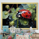 Rainy Ladybugs Lullaby - Ladybug Home Decor Art