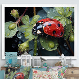 Rainy Ladybugs Lullaby - Ladybug Home Decor Art
