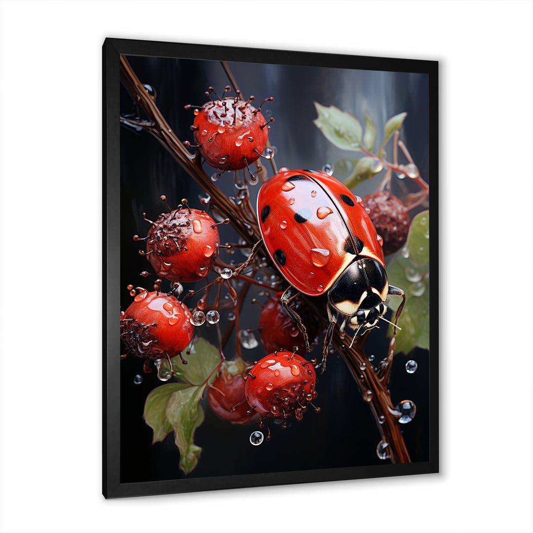 Ethereal Lady Bug Encounter - Ladybug Bedroom Wall Art