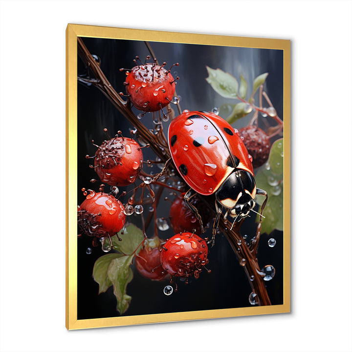 Ethereal Lady Bug Encounter - Ladybug Bedroom Wall Art