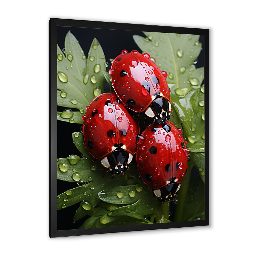 Tiny Ladybug Garden Guardians - Ladybug Canvas Wall Art