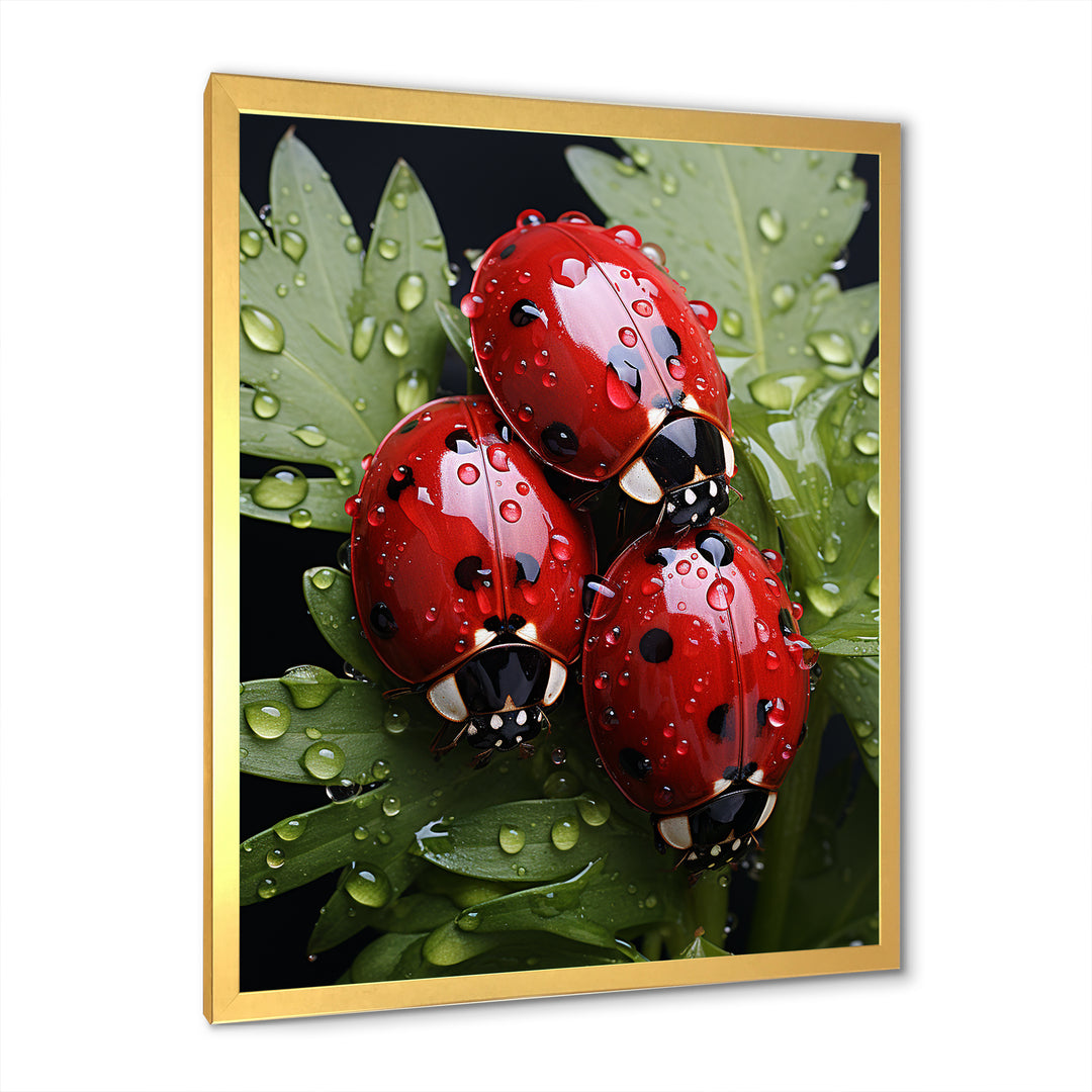 Tiny Ladybug Garden Guardians - Ladybug Canvas Wall Art