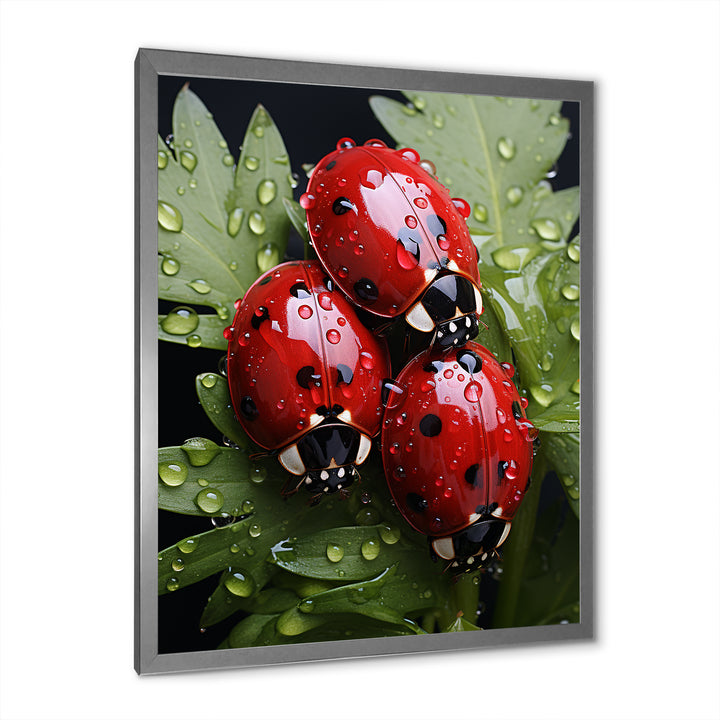 Tiny Ladybug Garden Guardians - Ladybug Canvas Wall Art