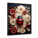 Curious Paper Mache Ladybug Garden - Ladybug Wall Decor