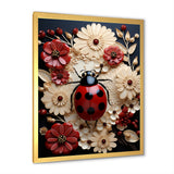 Curious Paper Mache Ladybug Garden - Ladybug Wall Decor