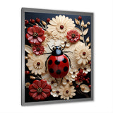 Curious Paper Mache Ladybug Garden - Ladybug Wall Decor