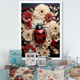 Curious Paper Mache Ladybug Garden - Ladybug Wall Decor