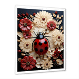 Curious Paper Mache Ladybug Garden - Ladybug Wall Decor