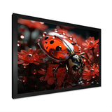 Red Floral Ladybug Metamorphosis - Ladybug Wall Art Prints