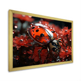 Red Floral Ladybug Metamorphosis - Ladybug Wall Art Prints