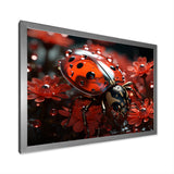 Red Floral Ladybug Metamorphosis - Ladybug Wall Art Prints