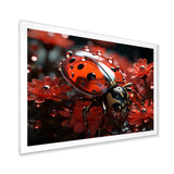 Red Floral Ladybug Metamorphosis - Ladybug Wall Art Prints