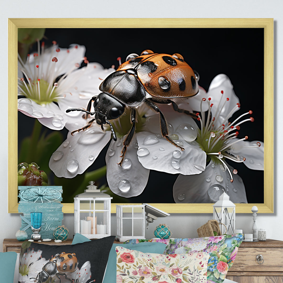 Nature S Mystery Blooming Ladybug - Ladybug Wall Art Prints
