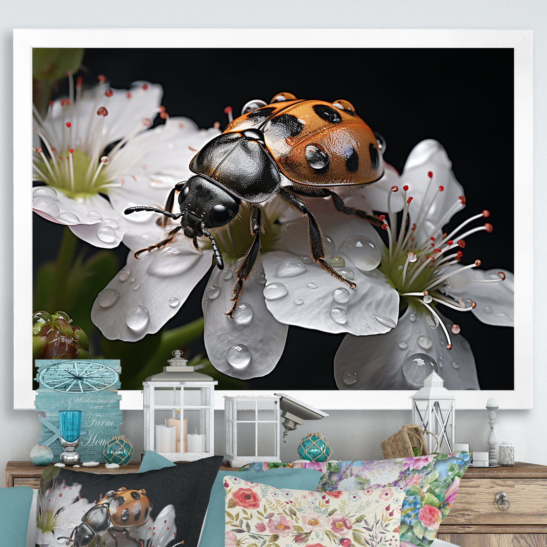 Nature S Mystery Blooming Ladybug - Ladybug Wall Art Prints