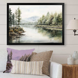 Scandinavian Lake Tranquility - Landscapes Canvas Wall Art