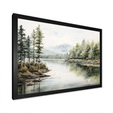 Scandinavian Lake Tranquility - Landscapes Canvas Wall Art