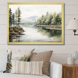 Scandinavian Lake Tranquility - Landscapes Canvas Wall Art