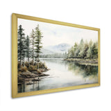 Scandinavian Lake Tranquility - Landscapes Canvas Wall Art