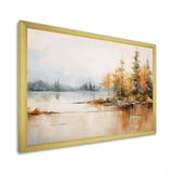 Minimalism Lake Tranquility - Landscapes Canvas Wall Art