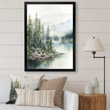 Minimalism Lake Tranquility III - Landscapes Canvas Wall Art