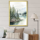 Minimalism Lake Tranquility III - Landscapes Canvas Wall Art