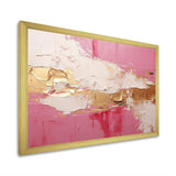 Minimalism Pink And Gold Horizon I - Abstract Canvas Wall Art