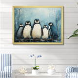 Minimalism Penguins Parade - Penguin Wall Decor