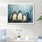 Minimalism Penguins Parade - Penguin Wall Decor
