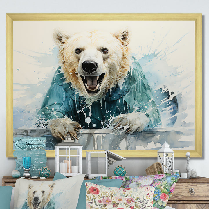 Polar Bears Snowy Portrait - Bear Wall Art Prints