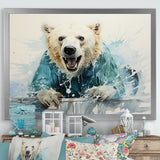 Polar Bears Snowy Portrait - Bear Wall Art Prints
