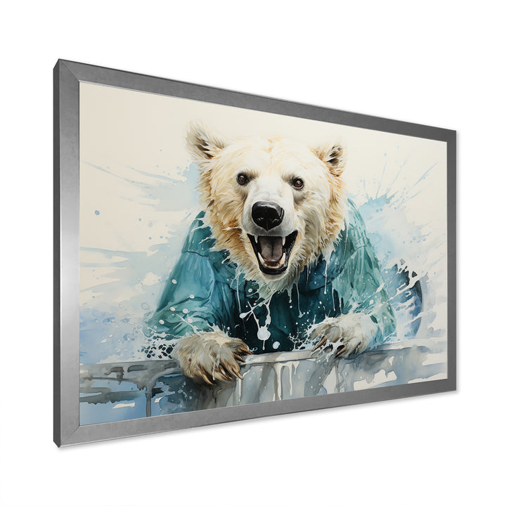 Polar Bears Snowy Portrait - Bear Wall Art Prints