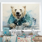 Polar Bears Snowy Portrait - Bear Wall Art Prints