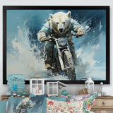 Polar Bears Snowy Ride - Bear Wall Art Prints