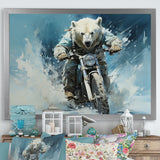 Polar Bears Snowy Ride - Bear Wall Art Prints