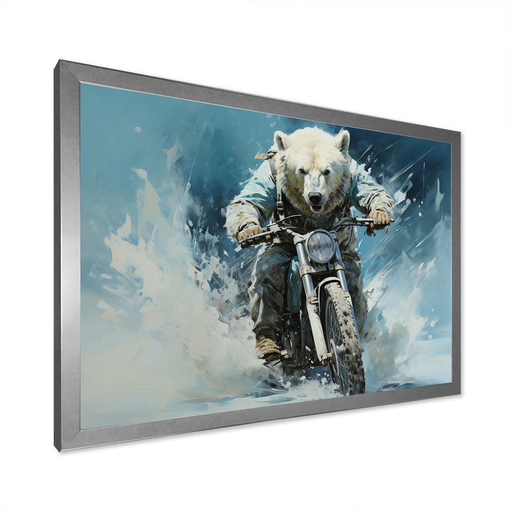 Polar Bears Snowy Ride - Bear Wall Art Prints